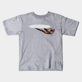 Kitesurfer Freestyle Action Color Illustration Kids T-Shirt